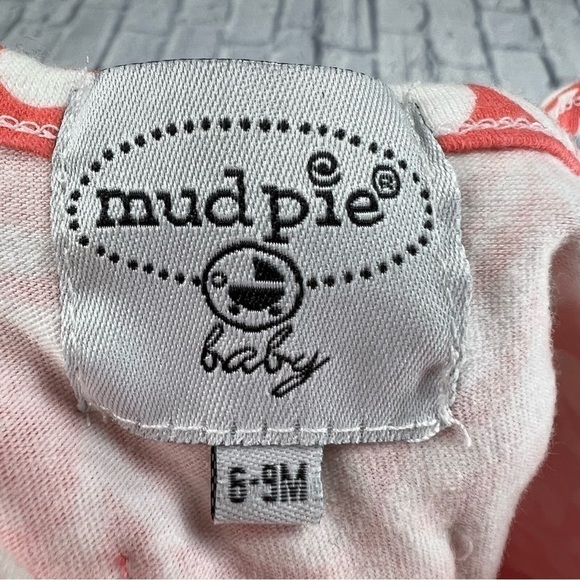 Mud Pie peachy pink frilly one piece 6-9 months - Picture 4 of 6